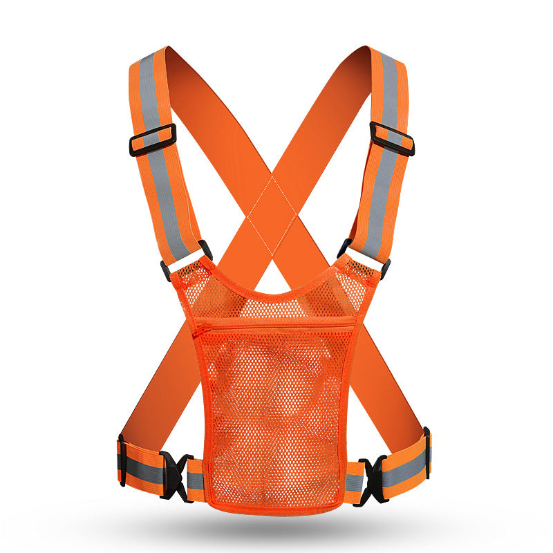 Sicherheitsweste mit hoher Sichtbarkeit und Aufbewahrungstasche